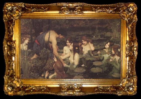 framed  John William Waterhouse Hylas and the Nymphs (mk41), ta009-2